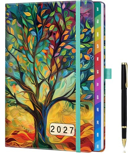 Terminplaner 2027 A5 – Buchkalender 2027, Kalender 2027, Wochenplaner 2027 | Wochenkalender 2027 (1 Woche auf 2 Seiten) mit Monatsübersicht, 100 g/m² Papier, Hardcover, Leseband & Stiftschlaufe