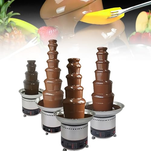 Fontane di cioccolato professionali, torre elettrica per fonduta per feste, macchina a cascata riscaldata per cioccolata calda, per matrimoni, compleanni e Natale(4tiers)