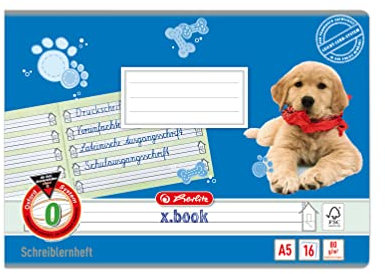 Herlitz Schulheft x.book A5, Lineatur 0, 1. Klasse, 16 Blatt, 1 Stück