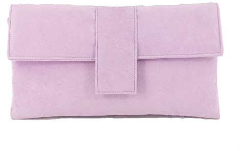LONI Elegant Clutch/Schulter Tasche Kunst Wildleder M Lila