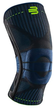 Bauerfeind, 1 Ginocchiera Unisex, Indossabile a destra e sinistra, Per sport con la palla e atletica leggera, Sostegno per il ginocchio durante lo sport, Anello di silicone, Taglia XS, Nero, 11449411170010