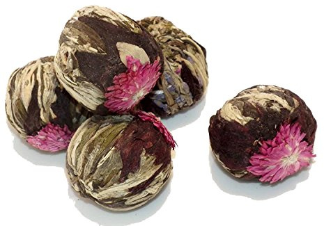 Green Flowering Artisan Tea Volcano Flower Burst 6 Tea Balls