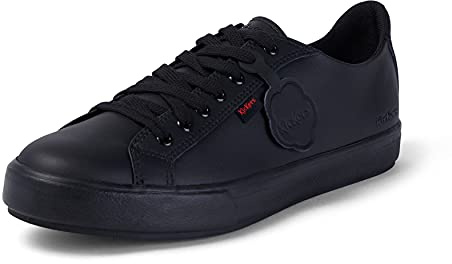 Kickers Unisex Tovni Lacer Low-Top Trainers | Sporty Sneaker-Inspired Style | Secure Lace-Up Fit, Cushioned for All-Day Wear, Black, 5 UK