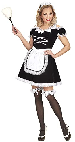 W WIDMANN MILANO Party Fashion - Costume femme de chambre, avec robe, tablier et serre-tête, femme de ménage, carnaval, fête à thème