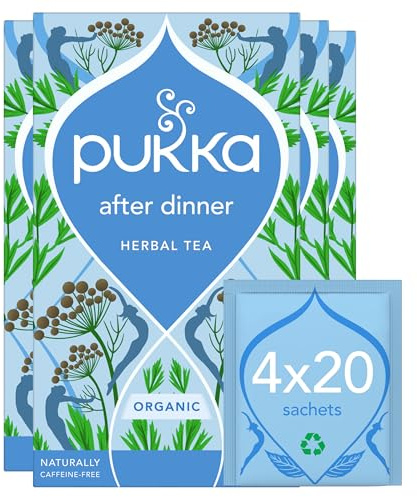 Pukka Herbs Feel New Organic Herbal Tea, 80 Teabags, Fennel & Cardamom | For after dinner, Sweet, aromatic cup, citrus finish, Naturally caffeine-free, organically grown