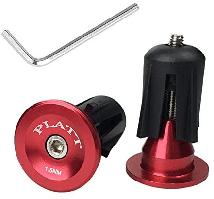 PLATT Bicycle Bar End Plugs Aluminum Bike Handlebar Cap For Road Bike Mountain Bike BMX (One Pair)