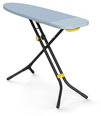 Joseph Joseph - Glide, asse da stiro con gambe compatte e poggiaferro a vapore integrato - Misura standard, colore: grigio/giallo
