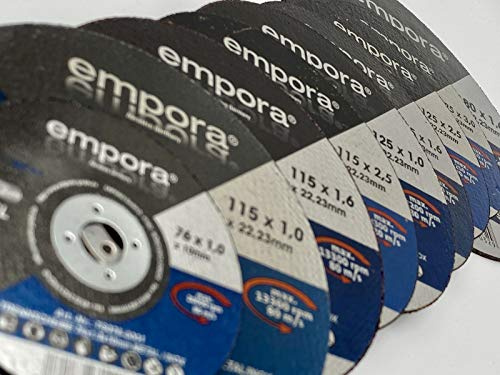 EMPORA Trennscheibe - Trennscheibe 230mm - Trennscheibe für Winkelschleifer - Inox Stahl Metall Blech - INOX STAHL METALL Ø230 mm x 2,0 mm x 22,23 mm - max. 13300 RPM - 80 m/s - EN. 12413