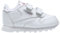 Reebok CL LTHR 2V, Zapatillas Unisex bebé, White/Carbon/VECBLU, 25 EU