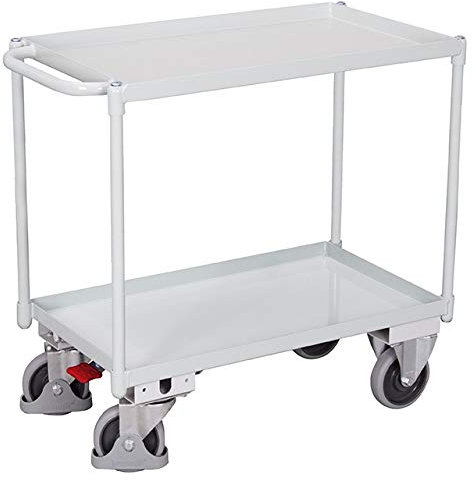 Tischwagen mit 2 Ladeflächen, RAL 7035 RAL 7035 Lichtgrau