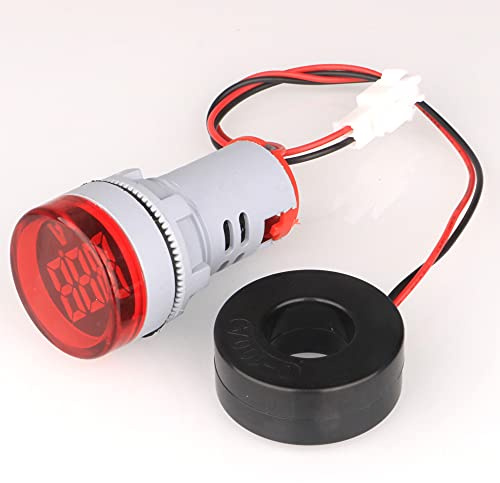 Gebildet Mini Amperímetro LED Digital, AC 0-100A Medidor de Probador de Amperaje Digital Monitor de Amperios Panel de Luz Indicadora de Señal LED Roja