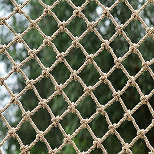 Seil-Kletternetz für Kinder im Freien, Anti-Sturz-Jute-Hanf – für die Entwicklung von Kindern, zum Schutz der Sicherheit, Treppe, dekorativ, Partydekoration, Seil, Netz, Hanfseil, 3 x 3 m