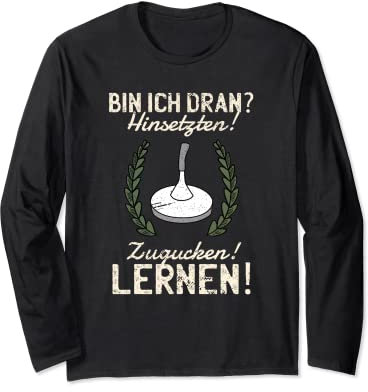 Stockschießen Eisstockschießen Stocksport Eisstock Geschenk Langarmshirt