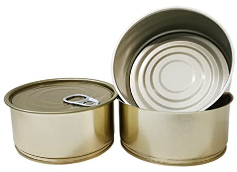 DIAH DO IT AT HOME 72 x 300ml (10.1 oz) Empty Steel Tin Cans with Easy-Open Lids - Bulk Metal Canned Food Packaging for Long Term Storage, Meat Preserving, Survival Prepping & DIY Crafts