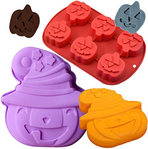 SUNSK Halloween Silikonformen Backform Kürbis Kuchenform Silikon Schokoladenformen Halloween Kuchenbackform Mousse Soap Form Herbst Motivbackformen