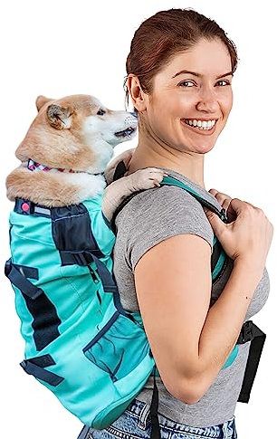 Galatée Hunde -Rucksack, Hundeträger Verstellbarer Rucksack, Vollständig Belüftet, Hundeträgertasche, Haustier -Rucksack Für Das Gehen Im Freien Im Freien, Das Bergklettern Zu Gehen(Grün)