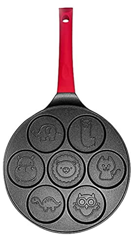Arazi Japanese Omelette Pan Pancake Maker Pan Non- Stick Blinis Pan 7 Hole Egg Frying Pan Pancakes Home Cooking Tools for Blini Waffle Pancake Omlette Maker Skillet Pan Wok