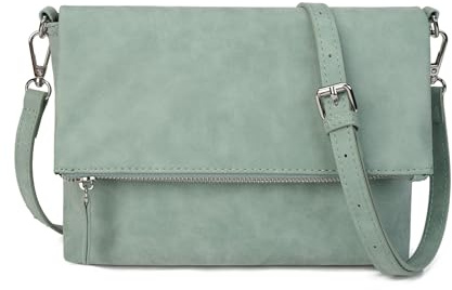 Gladdon Umhängetasche damen,Schultertasche mit Reißverschluss, Crossbody Tasche, Leder Handtasche Klein, Daypack…