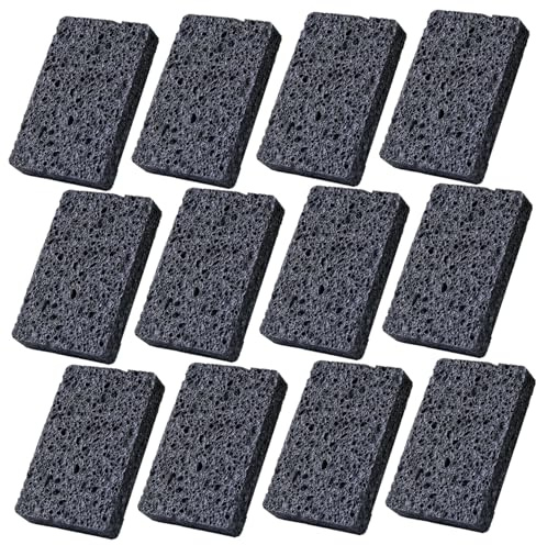 ÉPonge De Cuisine éPonge à Vaisselle 12 PièCes éPonge à RéCurer Anti-Rayures éPonges De Cuisine Absorbantes Tampons à RéCurer à Mousse Rapide pour Un Nettoyage sans Effort De La Vaisselle Noir