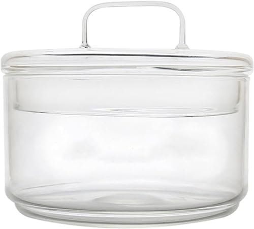 Frutero de cristal Frutero de vidrio, tazones de vidrio Tazón de vidrio Tazón de vidrio simple resistente al calor Tazones redondos de ensalada de postre de frutas con tapa transparente for cocina Con