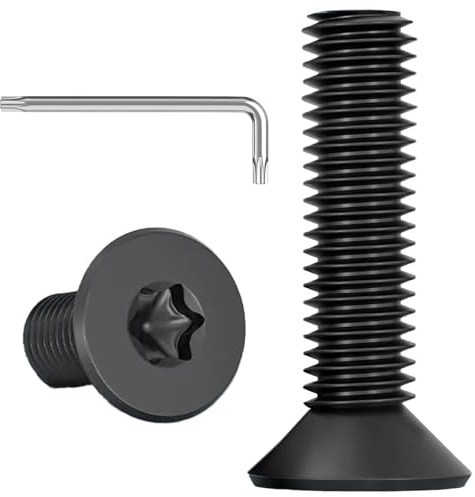ORTAVA 20 Stück M5 x 30 Senkkopfschrauben Torx, Schrauben Schwarz Senkkopf, Edelstahl A2 V2A, Schwarzes Oxid, Maschinenschrauben mit Torx Schlüssel, für Maschinenausrüstung und Wohnmöbel