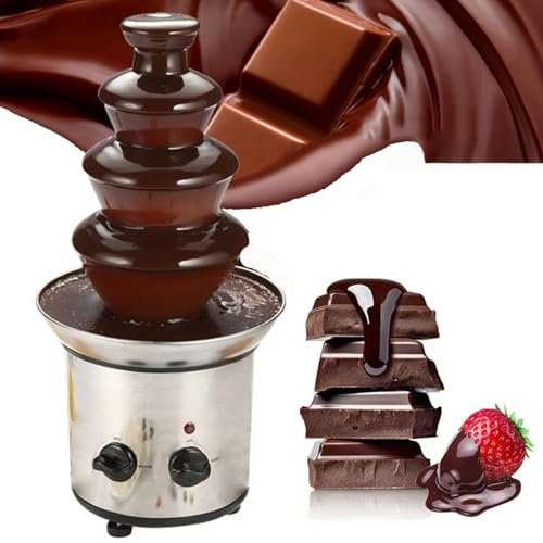 Fontana Di Cioccolato A 4 Livelli, Macchina Elettrica Per Sciogliere Il Cioccolato, Pentola Per Sciogliere Il Cioccolato In Acciaio Inossidabile Rimovibile Con Capacità Di 4 Libbre