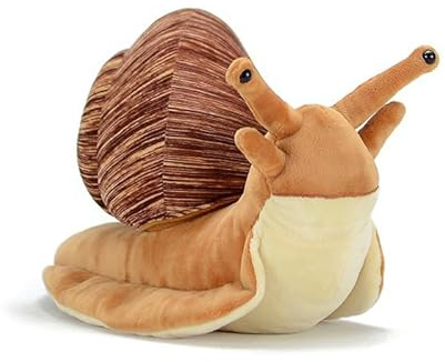 PuffPurrs Lebensechter Schnecken-Plüsch, Realistischer Langsamer Teddy, Sammler-Mollusken-Tier Plüschgeschenk, 40 cm