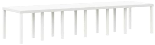 vidaXL Gartentisch Weiß 350 x 100 x 74 cm Poly-Rattan | Dieser schicke Tisch bringt eine coole Stimmung in deinen Garten, Du kannst ihn super easy ausziehen,