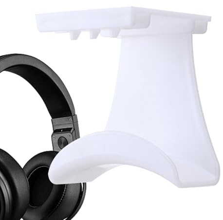 Gancio per cuffie – Supporto adesivo – Supporto da parete rimovibile | Gancio per cuffie salvaspazio con supporto curvo, forte supporto adesivo per controller di gioco, dormitorio