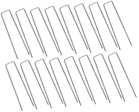 AKOOSY 50 pièces Piquets de Jardin Fixation Sol pour Gazon Synthétique et Toile de Paillage Épingles Antirouille pour Paysage et Camping