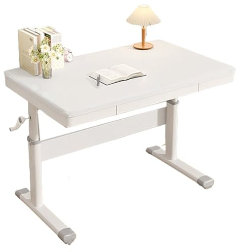 Höhenverstellbarer Stehpult, 80/100/120 cm x 60 cm, mit Schublade, ergonomischer Arbeitsplatz, elektrischer Hebebüro, modernes Design