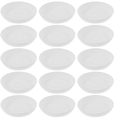 Hemobllo 24 Platillos de Plástico de Color para Macetas 11 Cm, Bandejas Redondas de Drenaje para Plantas de Interior y Exterior, Colectores de Agua para Macetas y Posavasos de Plantas, Set