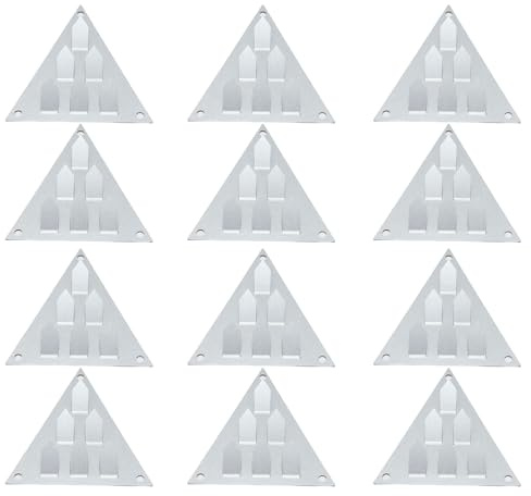Riuulity Paquet de 12 Clips D'empalage en Acier galvanisé, Empaleurs Triangulaires de 3,9x4,6 Pouces avec Pointes Tranchantes Robustes pour L'installation de Panneaux Acoustiques
