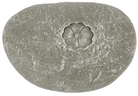 Piedra conmemorativa para mascotas, guijarros de simulación, marcador de tumbas para mascotas de resina, letras personalizadas, piedras de lápida para perros para interiores y (Small Flower Stone