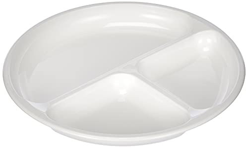 Westmark Piatto da microonde, 3 sezioni separate, ø 25 cm, plastica, colore: bianco, 22402270