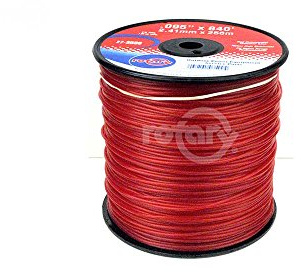 Rotary Corp Trimmer Line .095 3lb Spool Red Commercial