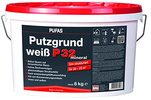 PUFAS Putzgrund P 32 8,000 KG, 138, Weiß, 8 kg