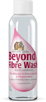 UNICORN BEYOND FIBRE WASH. Daily Wash Detergent for all Types of Fibers. Delicates Heirlooms, Wool, Cashmere, Cotton, Hemp, Alpaca, Sheepskin, Silk, and Synthetics Fabrics. Fragrance-Free. 4 oz