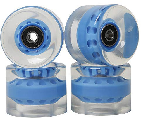 BLAZETOY Skateboard Rollen Longboard Rollen mit Kugellager (4 Stück), Hellblau, 60mm