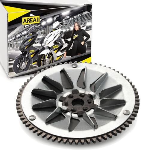 Area1 Ersatz Keilriemenscheibe für 50ccm 2-Takt kompatibel mit Peug. Speedfight 1, Speedfight 2 Elyseo Elystar Vivacity Trekker Limbo Gipsy Buxy Squab TKR Zenith SV Looxor Splinter Raggae Speedake