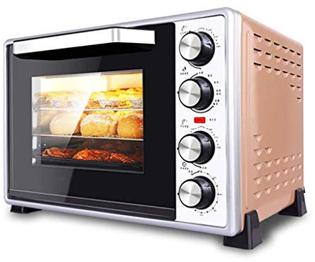 MXXHFC Mini Horno eléctrico de 40L con Control de Temperatura de precisión 100-250;C y 0-60min Temporización 1500W Aire Caliente multifunción de Tres Capas con Horno de iluminación