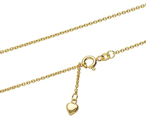 NKlaus 25cm Fusskette Ankerkette rund 585 der 333 Gelb Gold Fusskettchen designer Goldkette