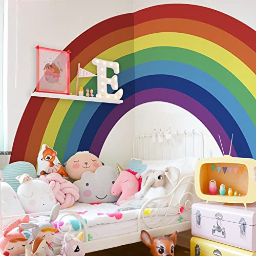 astrkiz Bunt Regenbogen Wandtattoo Großer 210 x 118 cm, Selbstklebend Wandtattoo Regenbogen für Babyzimmer Schlafzimmer kinderzimmer deko, Wasserfest PVC Wandsticker hell