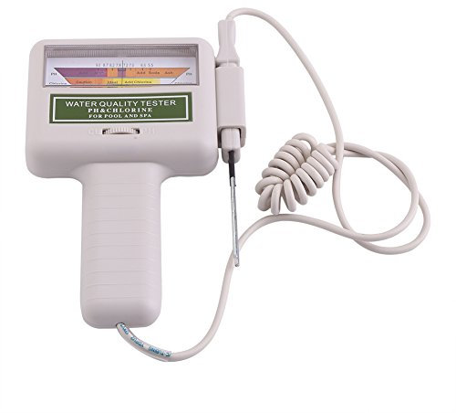 Tester PH per Piscina, Tester PH Portatile Misuratore di Cloro per Piscina Kit Acqua Monitor PH Cloro Qualità dell'Acqua per Spa Test di Analisi Digitale Portatile per Analizzatore Elettronico e D