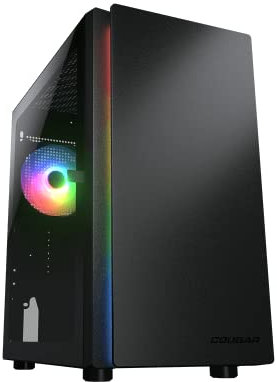 COUGAR Purity RGB Reines und Elegantes ARGB Mini Tower Gehäuse – Schwarz (Schwarz)