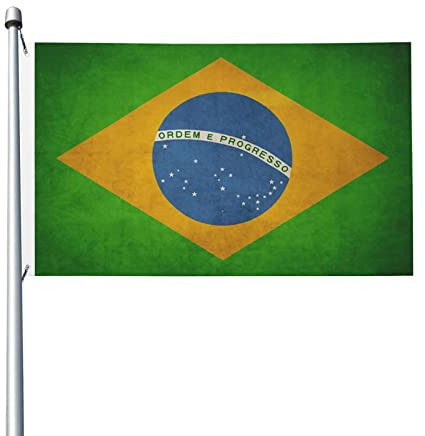 Bandiera Banner brasile brasiliano 3x5ft Bandiera Bifacciale Esterno Interno, Bandiera ucraina Poliestere con occhielli in ottone
