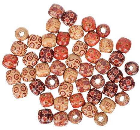 FRCOLOR Haarperlen Aus Holz Für Zöpfe 100 Stück Dreadlock-perlenmaterialien Modische Und Vielseitige Haardekorationen Zufälliger Stil