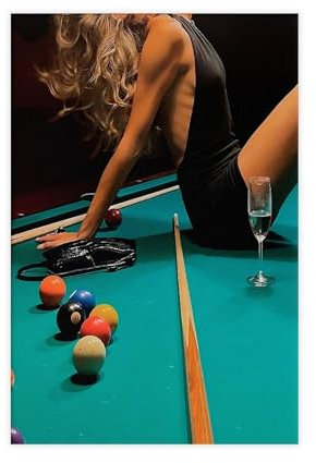 EMIGOS Billard-Poster, Leinwand, Schlafzimmer, Dekoration, Sport, Landschaft, Büro, Raumdekoration, Geschenk, ungerahmt, 60 x 90 cm