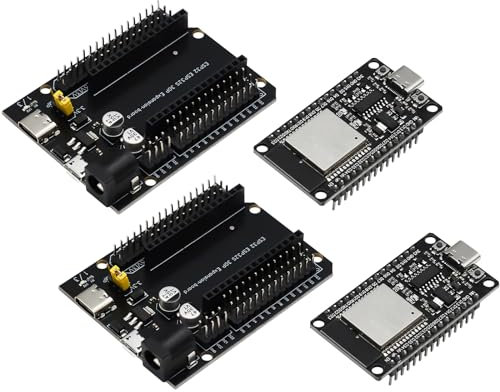 APKLVSR ESP-32S USB C CH340 scheda di sviluppo + ESP32 30Pin DEVKIT V1 scheda di alimentazione Dual Core WiFi+Bluetooth 2.4GHz per Arduino (2 pezzi)