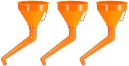 XYWHPGV 3pcs Kraftstofftrichter 6 Zoll Universal Kunststoff Auto Motorrad Tanken Benzin Motoröl Trichter mit Filter - Orange(9582a 30404 5c41e d4f6d 41158 07b28